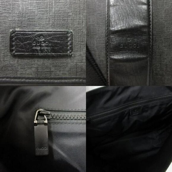 Authentic Gucci GG Plus Large Crossbody Bag Messenger Web Canvas Black Mens - Picture 10 of 10